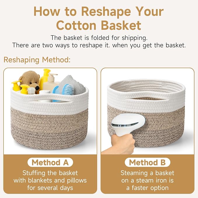 Small Rope Baskets for Storage, Baskets for Gifts Empty, Cute Round Woven Basket - Image 8