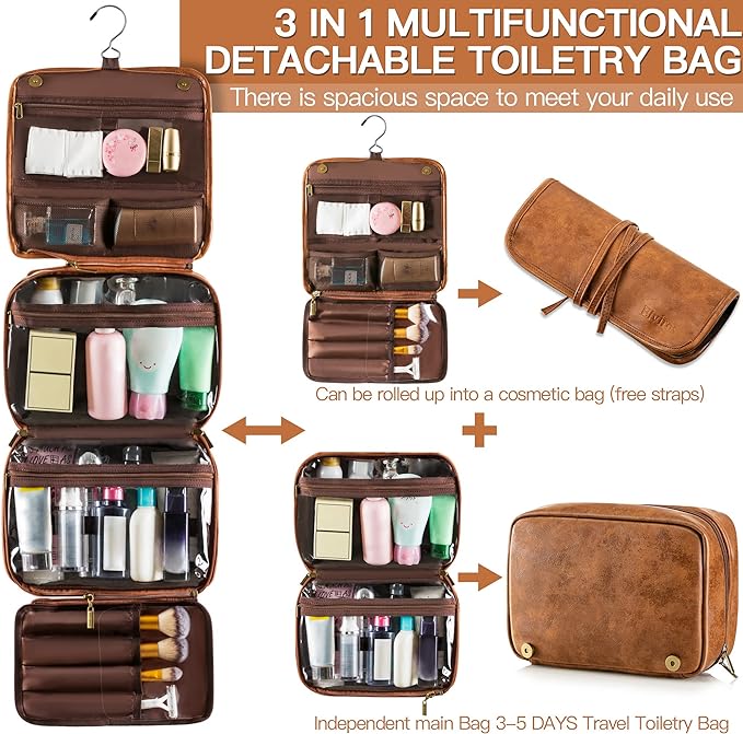 Elviros Hanging Travel Toiletry Bag Gift - Image 2