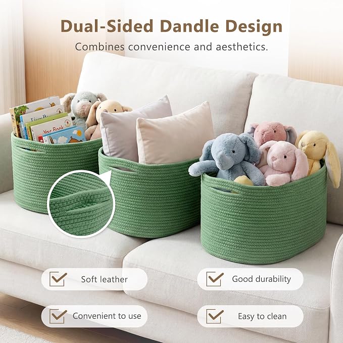 Cotton Rope Storage Basket, Woven Basket - Image 4