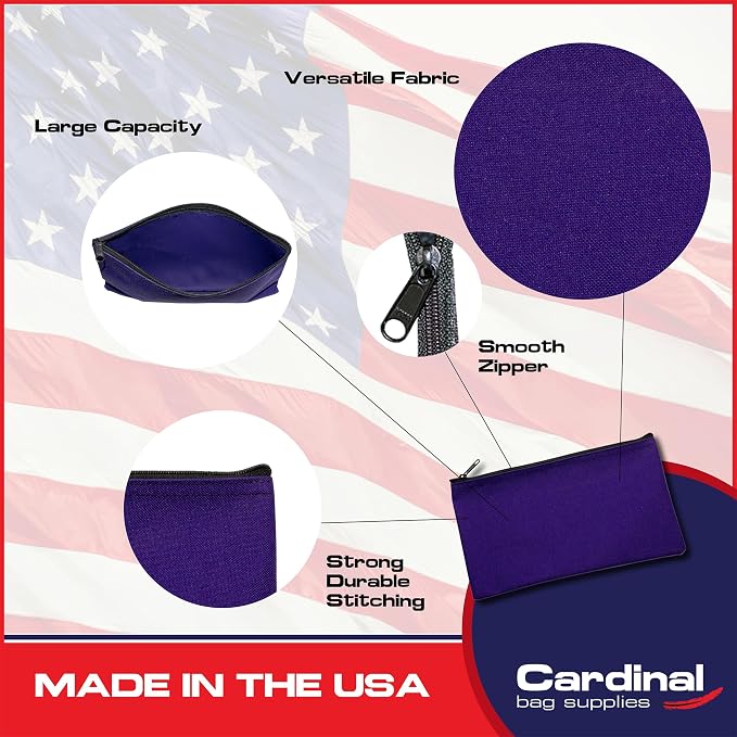 Multipack of 2 Compact Zipper Cloth Pouches, Zipper Bag, Travel Toiletry - Image 3