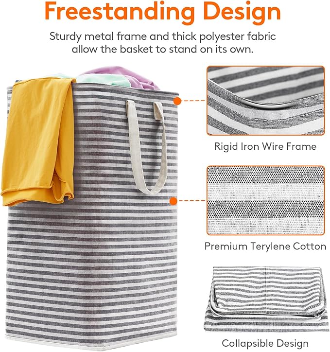 Lifewit 1 Pack Laundry Basket 80L Each, Collapsible Clothes Hamper - Image 2