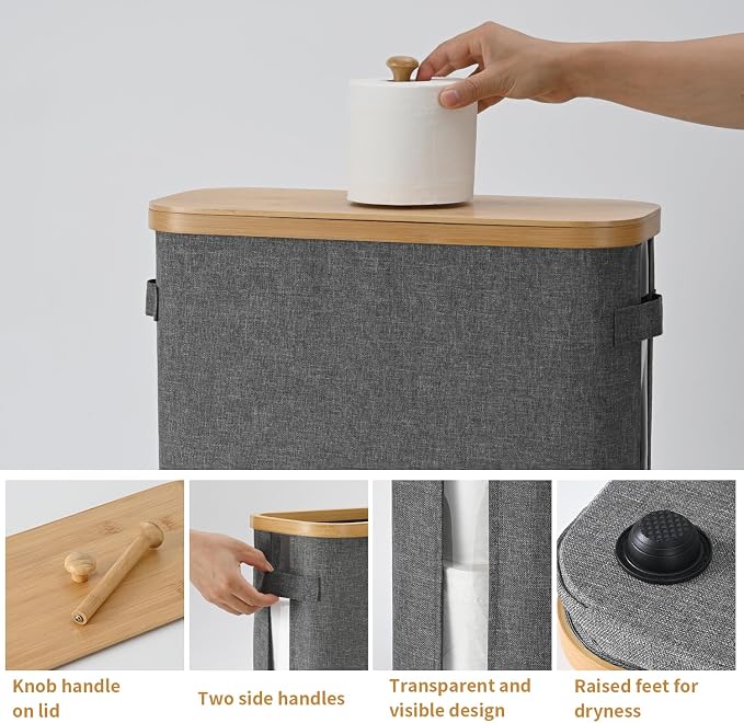 32L Bathroom Toilet Paper Storage Basket - Image 5