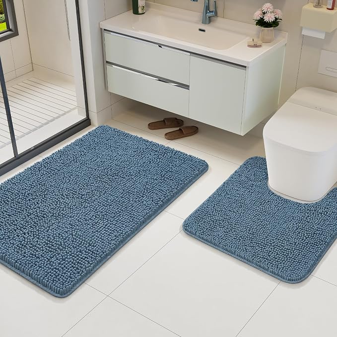AROGAN Bathroom Rug Sets 2 Piece, Washable Bath Rug Set, Absorbent Soft Non - Image 7