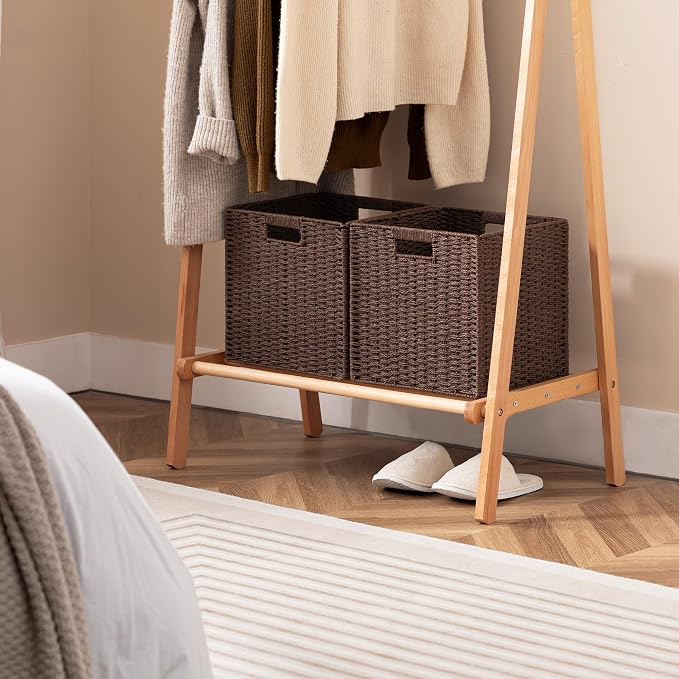 UBBCARE 3 Pack Wicker Basket, 11L×11H×10.5W inch Woven Paper Rope Storage - Image 6