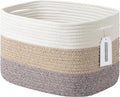 Cotton Rope Storage Basket, Woven Basket by ECDYQXVU