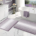Bathroom Rugs and Mats Sets, 2 Piece Thick Absorbent Chenille Bath Mat Rug Set by BSICPRO