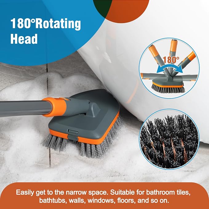 Floor Scrub Brush Tile Tub Scrubber Brush - Image 5