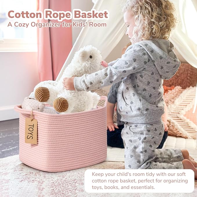 Goodpick Woven Storage Basket for Shelves, Small Baskets for Organizing - Image 2