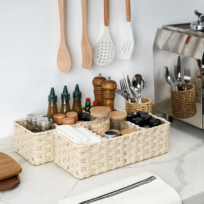 GRANNY SAYS Bathroom Baskets for Organizing, Wicker Basket for Storage - Image 6