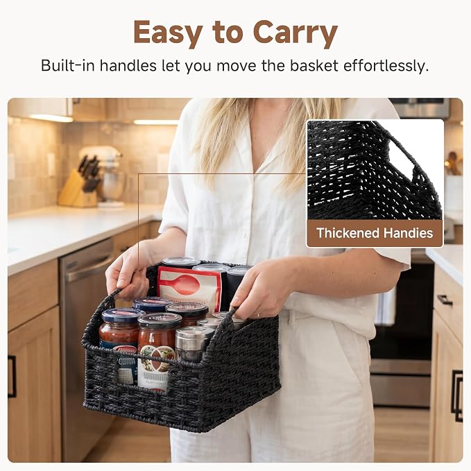 StorageWorks Pantry Organizers and Storage, Wicker Baskets - Image 3