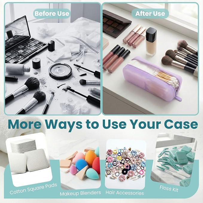 Cotton Pad Swab Travel Case – 2-in-1 Portable Waterproof Qtips Dispenser - Image 6