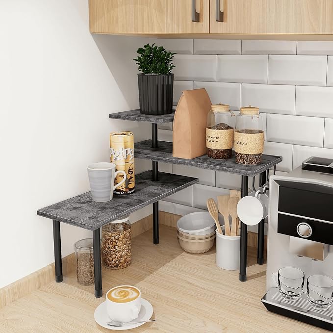 Homode Kitchen Countertop Organizer, 3 Tier Corner Shelf Bathroom Counter - Image 6