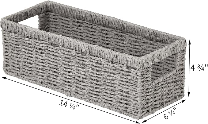 Vagusicc Wicker Storage Basket, Paper Rope Wicker Baskets - Image 2
