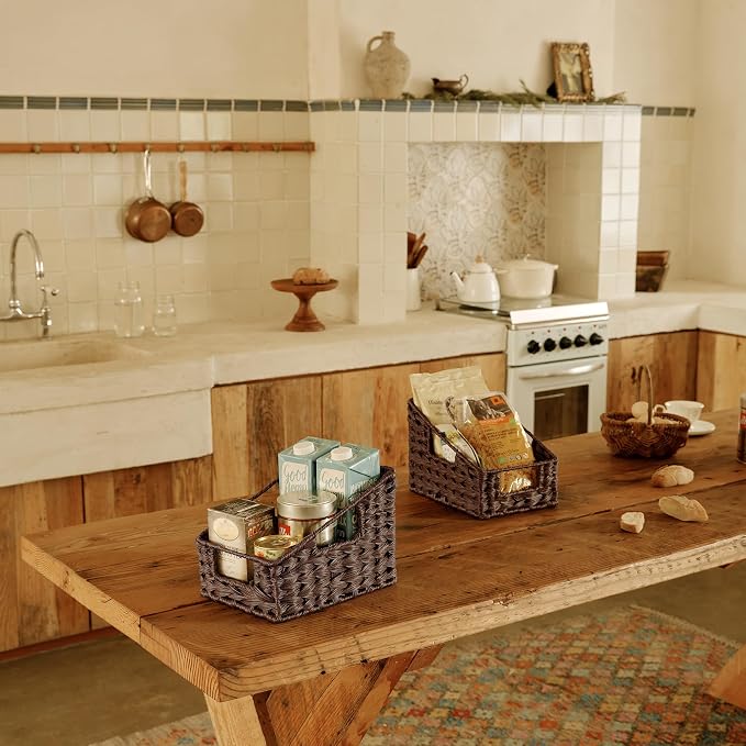 GRANNY SAYS Wicker Storage Baskets, Waterproof Wicker Basket - Image 7