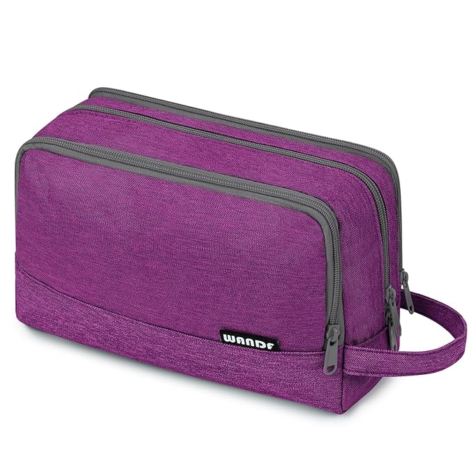 Toiletry Bag for Men Hanging Dopp Kit Water Resistant Shaving Bag Small by WANDF