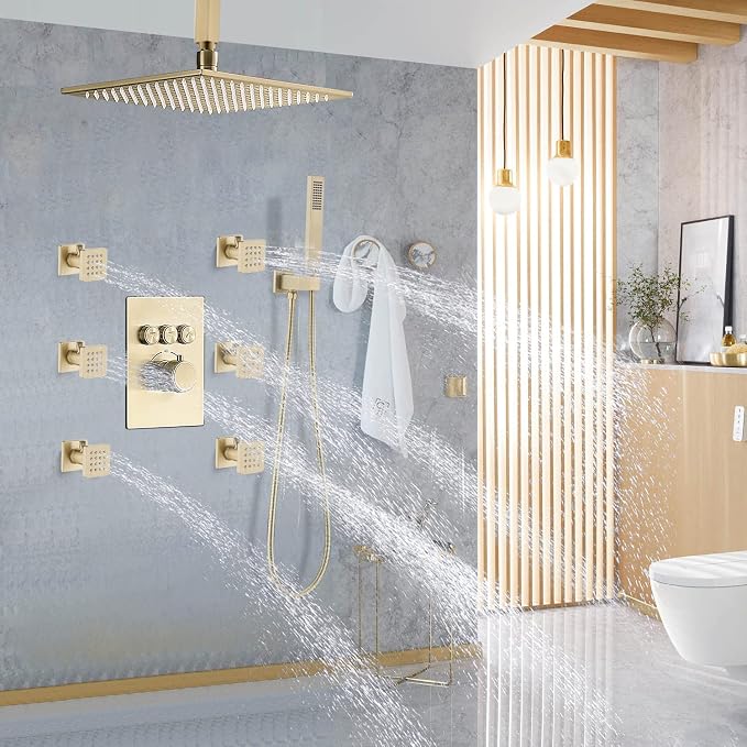 Solid Brass Square Shower Body Sprays - Image 8