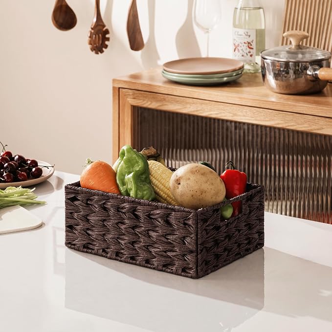 UBBCARE Storage Baskets with Label, Wicker Pantry Baskets - Image 6