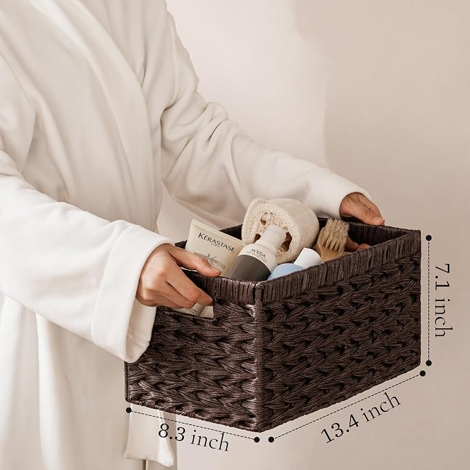 UBBCARE Storage Baskets with Label, Wicker Pantry Baskets - Image 2