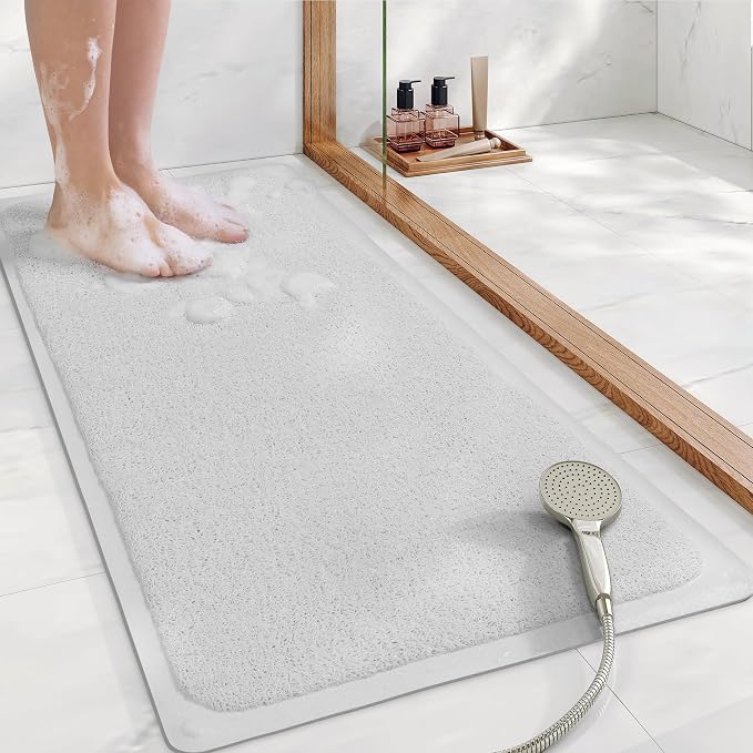 Mecko Non Slip Shower Mats, 16x40 Inch, Anti-Slip Bathtub Mats by Mecko
