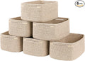 6 Pack Storage Baskets for Shelves, Small Baskets for Shelves, Cute Decorative by OIASKET