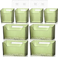8 Pcs Storage Organizer Bins Wall Mounted Organizer Basket Plastic Cabinet Door by SiliFine