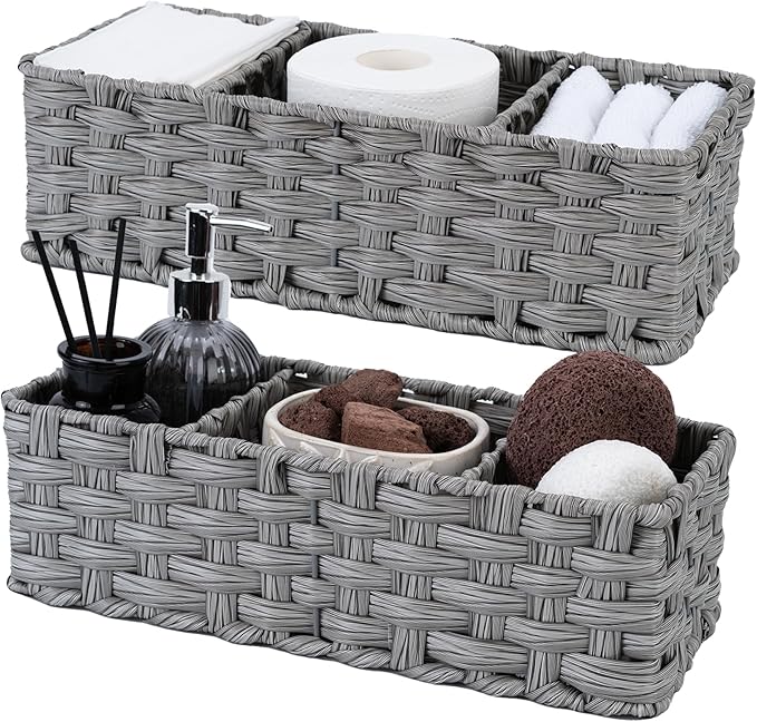 GRANNY SAYS Toilet Tray Tank Topper, Wicker Baskets by GRANNYSAYS