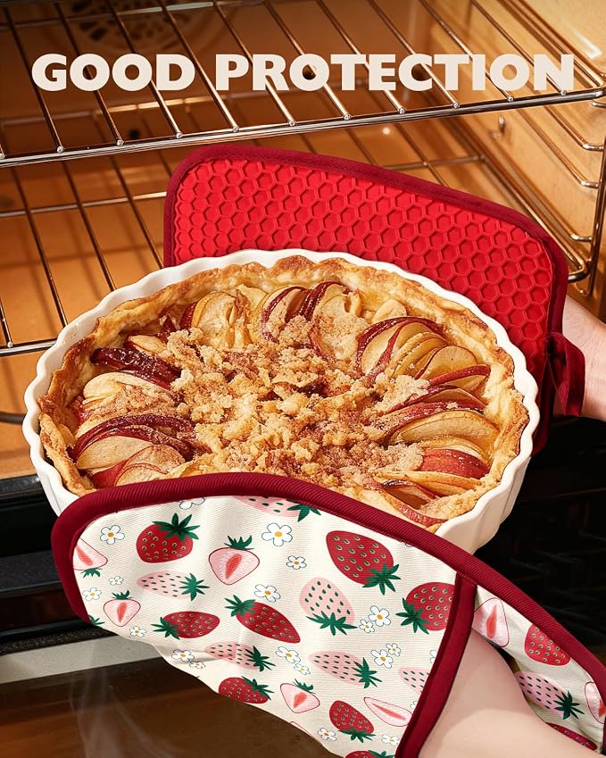 Slohif Silcone Strawberry Pot Holders - Image 4