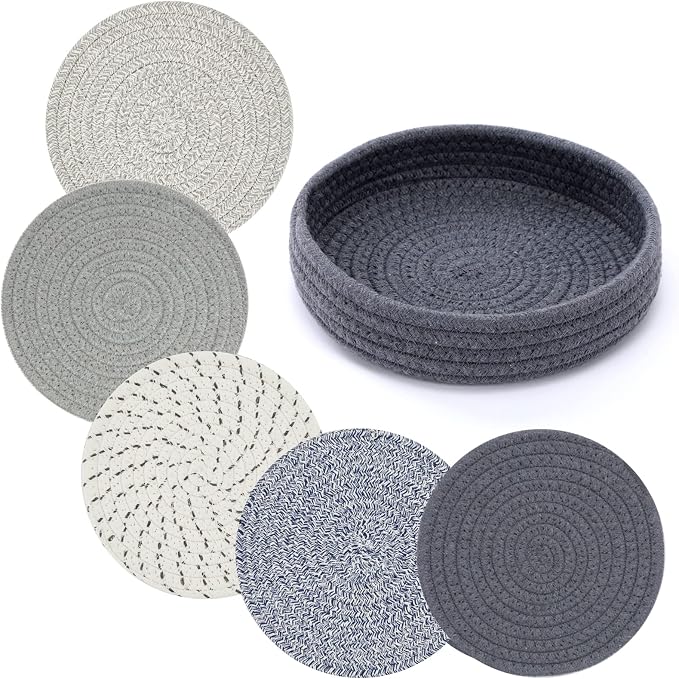 Coga Trivets for Dishes, Pots and Pans, 7 Inch Hot Pads by Goga