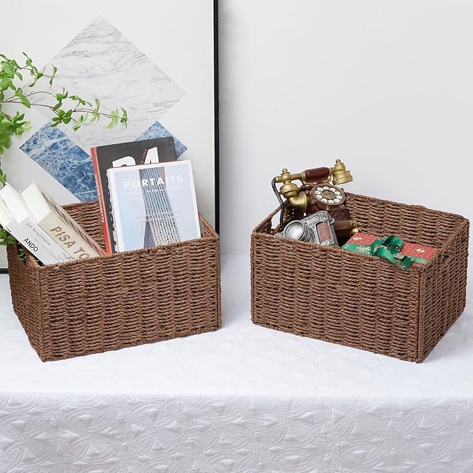 Vagusicc Wicker Storage Basket, Small Storage Baskets - Image 6