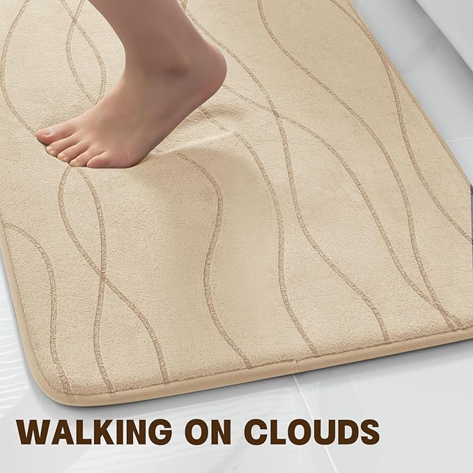 YIHOUSE Memory Foam Bathroom Rug Sets 3 Piece, Ultra Absorbent Bath Mat - Image 5