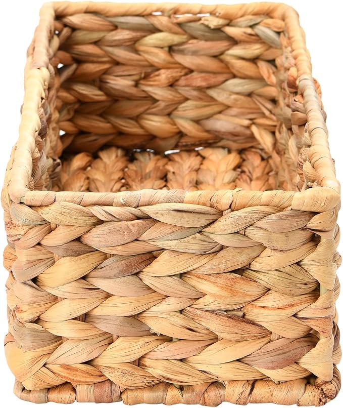 Household Essentials Water Hyacinth Rectangular Storage Basket - Image 8