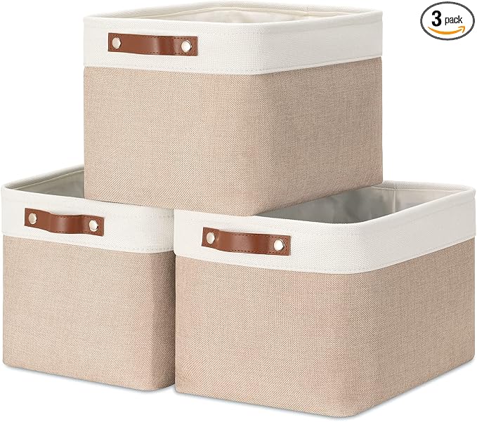 HNZIGE Fabric Storage Baskets for Shelves, Large Collapsible Storage Baskets by HNZIGE