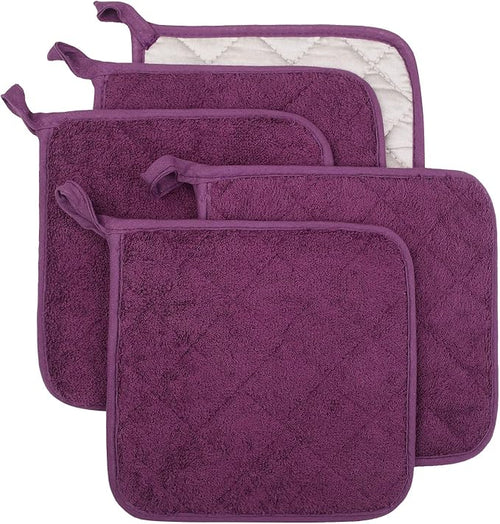 100% Cotton Kitchen Everyday Basic Terry Pot Holder Heat Resistant Coaster by Lifaith