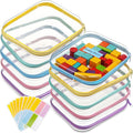 Sanwuta 10 Pcs Hard Zipper Case Clear Hard Pouches Plastic Zipper Pencil Box by Sanwuta