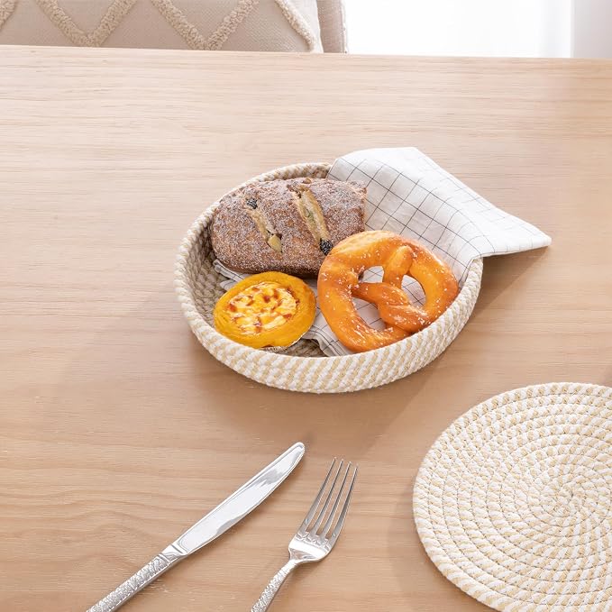 SHACOS 8 Inches Trivets for Hot Dishes, 4 Pieces Cotton Trivets Mats for Kitchen - Image 7