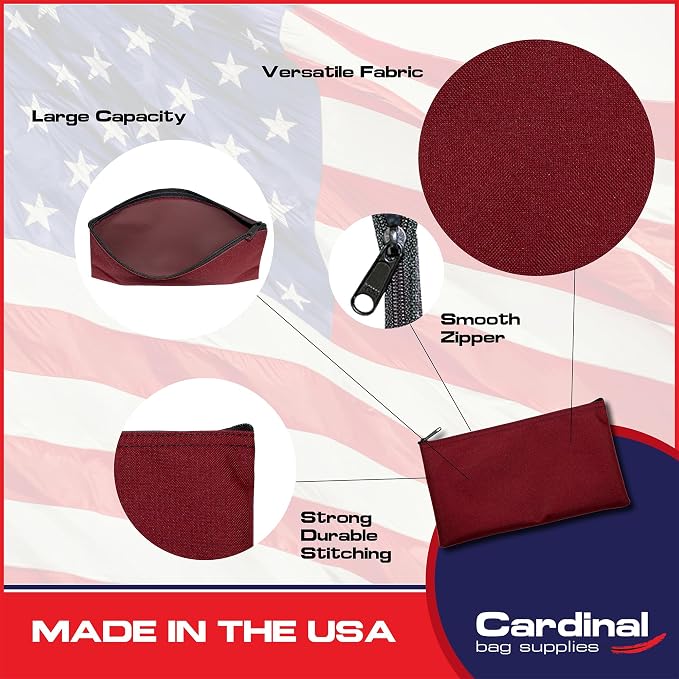 Multipack of 2 Compact Zipper Cloth Pouches, Zipper Bag, Travel Toiletry - Image 3