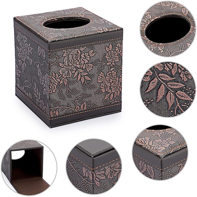 Sumnacon Square Leather Tissue Box Cover - Image 4