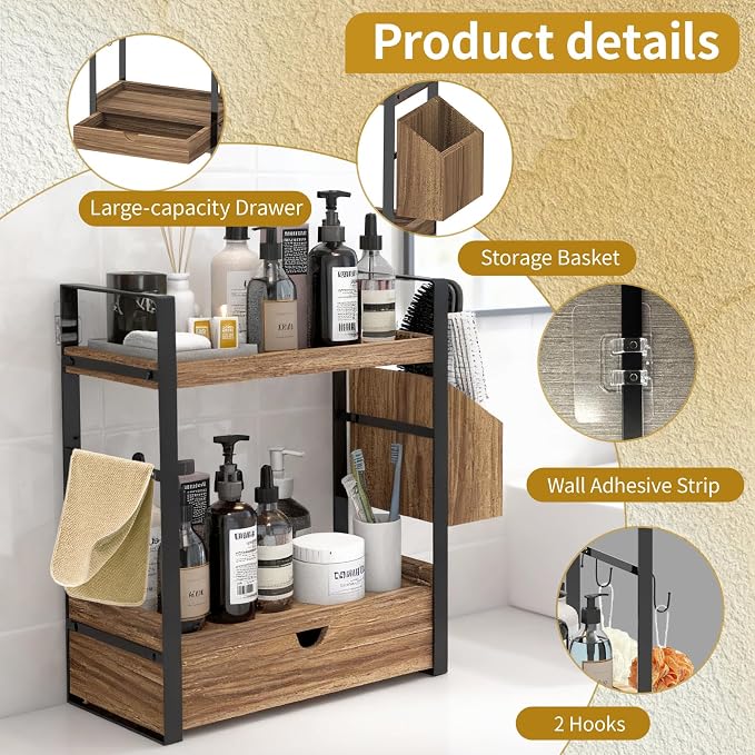 2-Tired Bathroom Counter Organizers and Storage, Bathroom Countertop Organizer - Image 4