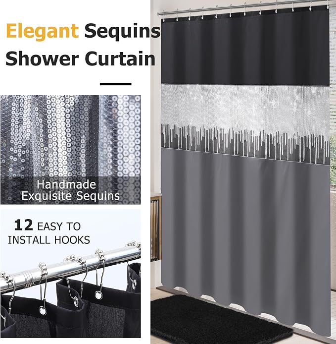 Bathroom Sets with Shower Curtain and Rugs - Image 4