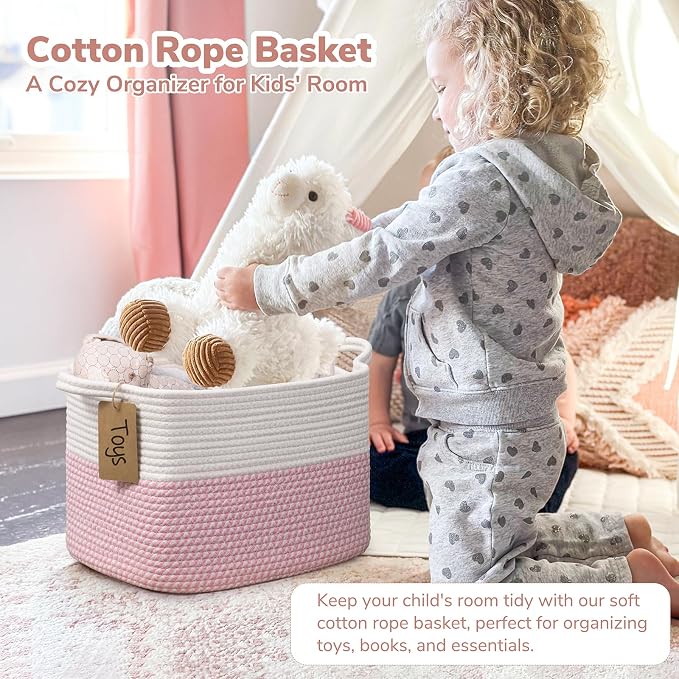 Goodpick Woven Storage Basket, Rope Gift Basket - Image 2