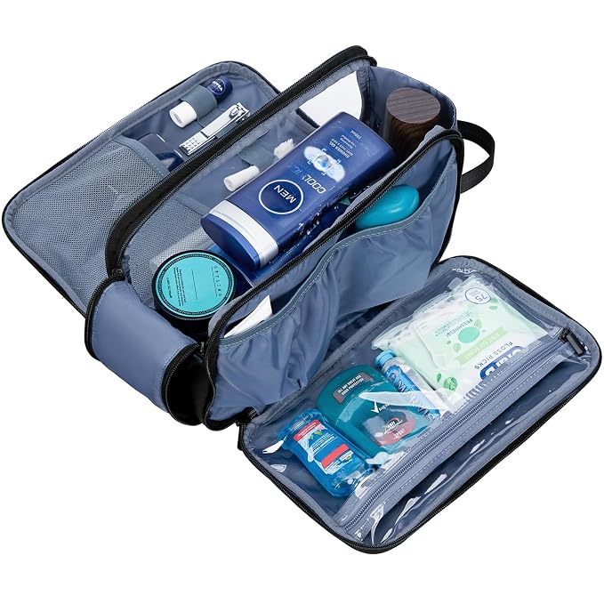 ZEEMO Travel Toiletry Bag for Men, Large Water-Resistant Double-Sided Full-Open - Image 3