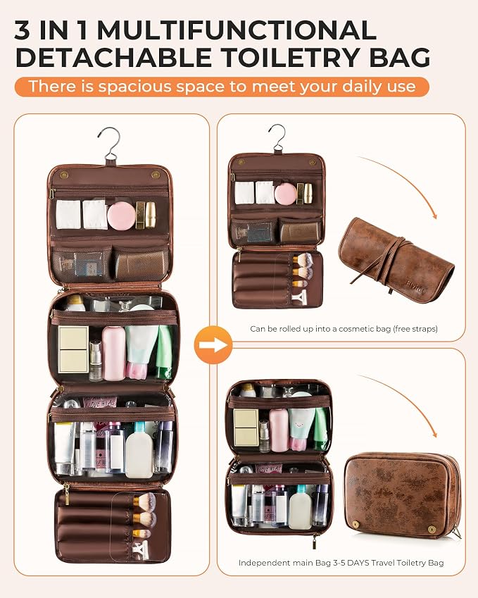 Elviros Hanging Travel Toiletry Bag Gift - Image 2