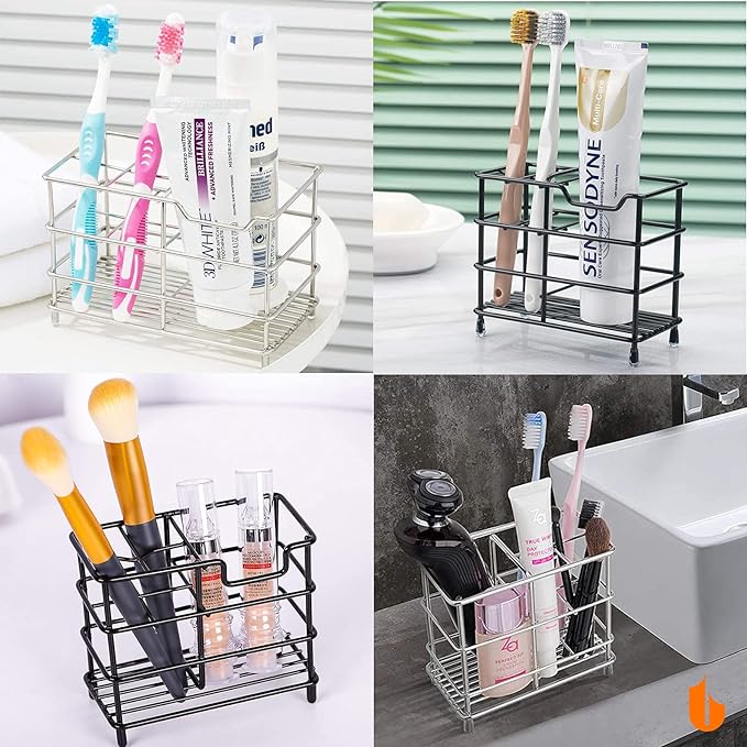 Urbanstrive 304 Stainless Steel Bathroom Toothbrush Holder Toothpaste Holder - Image 7