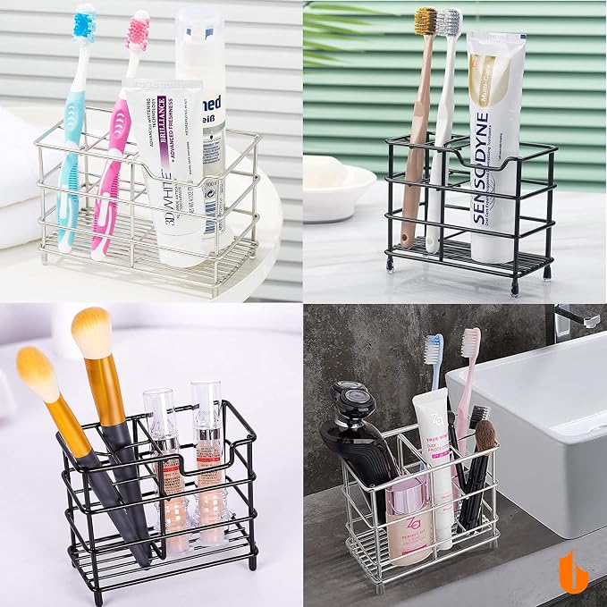 Urbanstrive 304 Stainless Steel Bathroom Toothbrush Holder Toothpaste Holder - Image 7