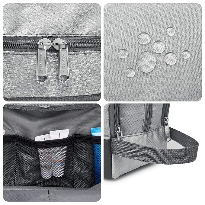 Toiletry Bag for Men Hanging Dopp Kit Water Resistant Shaving Bag Small - Image 4