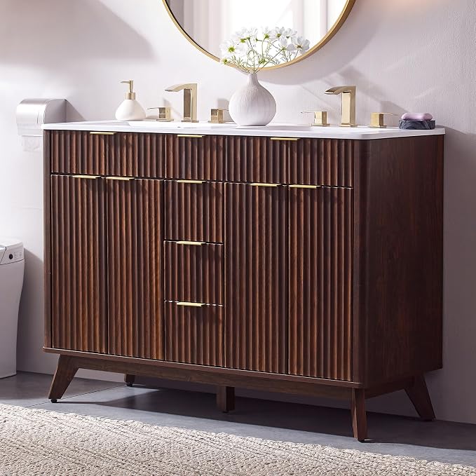 T4TREAM 48" Fluted Bathroom Vanity by T4TREAMFurniture