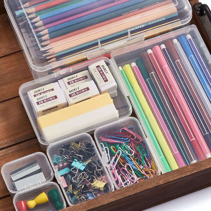 42 Pack Rectangular Clear Plastic Storage Containers Box - Image 4