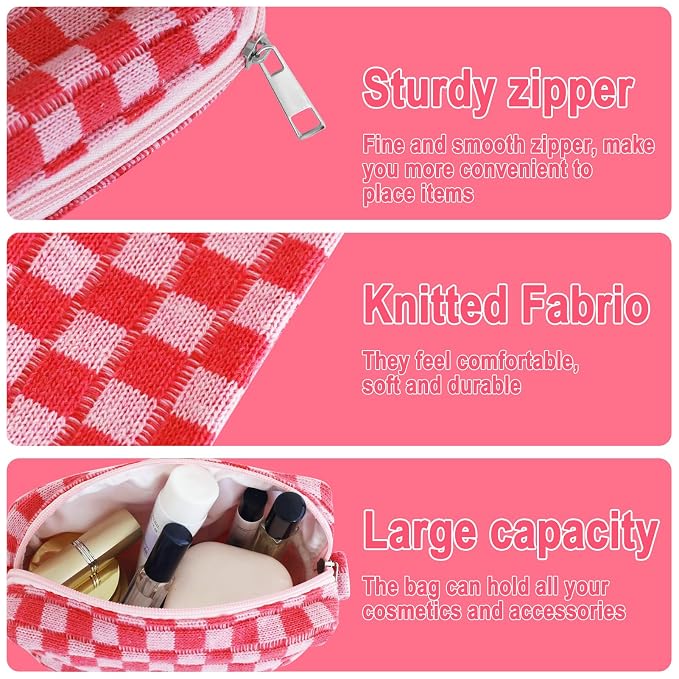 ZLFSRQ 6Pcs Checkered Pencil Case Cute Pencil Pouch - Image 5
