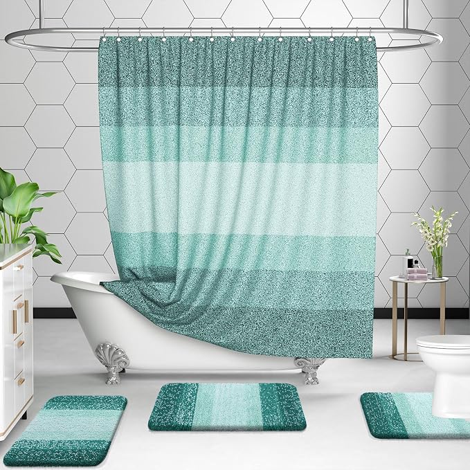 OLANLY Bathroom Rug Set 2 Piece, Soft Absorbent Microfiber Bath Mats and - Image 8