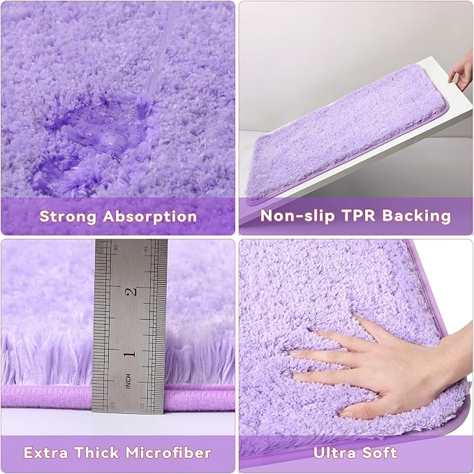 24PCS Bathroom Sets with Shower Curtain and Rugs, Bathroom Sets with Extra Soft - Image 4